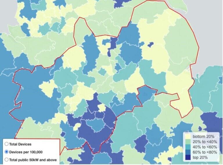 ZAP MAP Midlands EV Charger Distribution